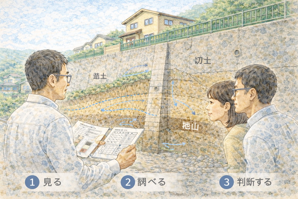 地盤調査と擁壁評価の関係