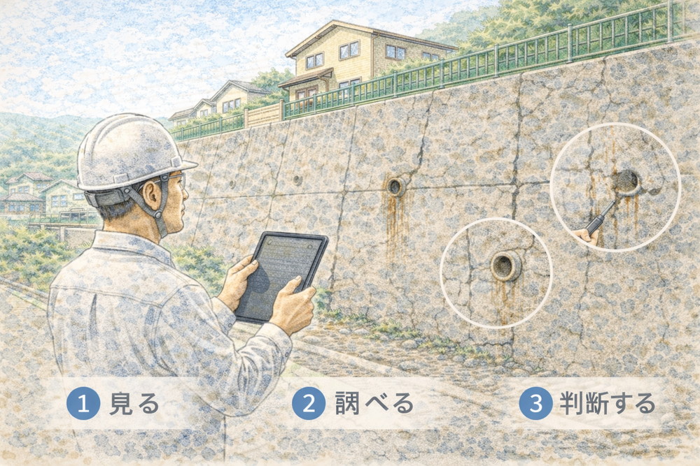 擁壁診断の流れ