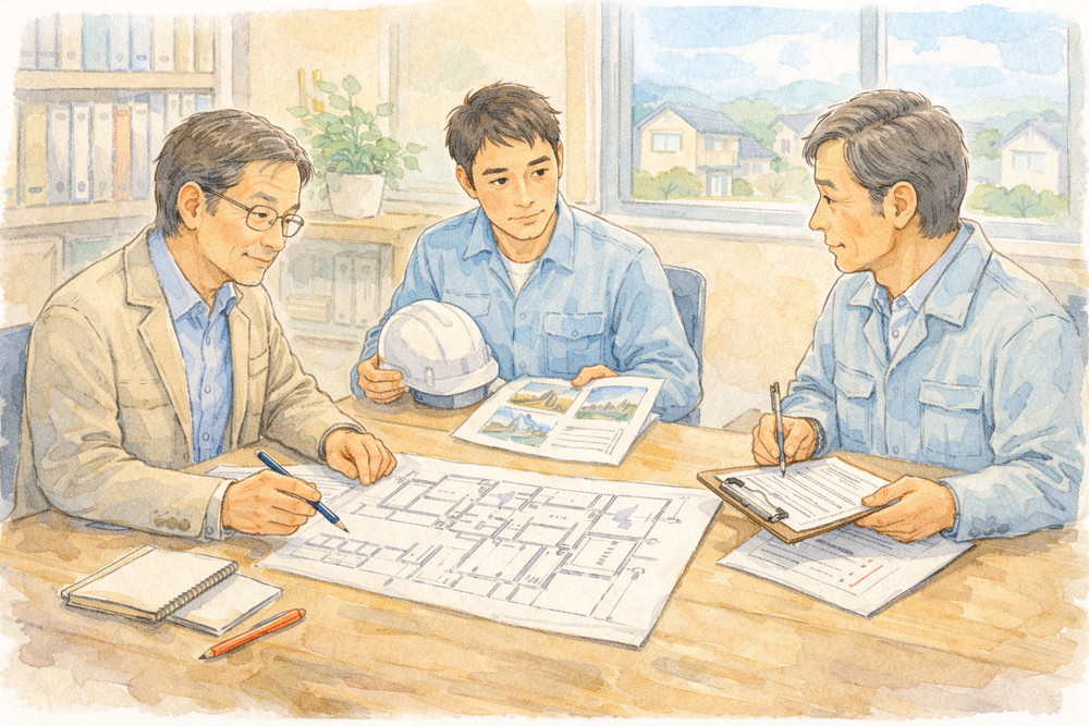 住宅トラブルの責任を考えるには、設計・施工・監理それぞれの役割を正しく理解することが欠かせません。本記事では、各立場の役割と責任の考え方を建築士の視点から分かりやすく解説します。