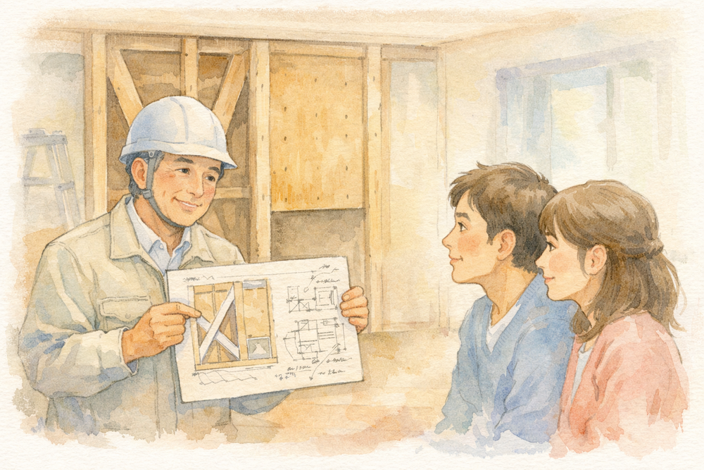 木造住宅の耐震改修工事では、壁の補強、基礎補強、接合部の強化、屋根の軽量化、劣化部分の是正が重要です。本記事では、それぞれの工事内容と注意点を建築士の視点で分かりやすく解説します。