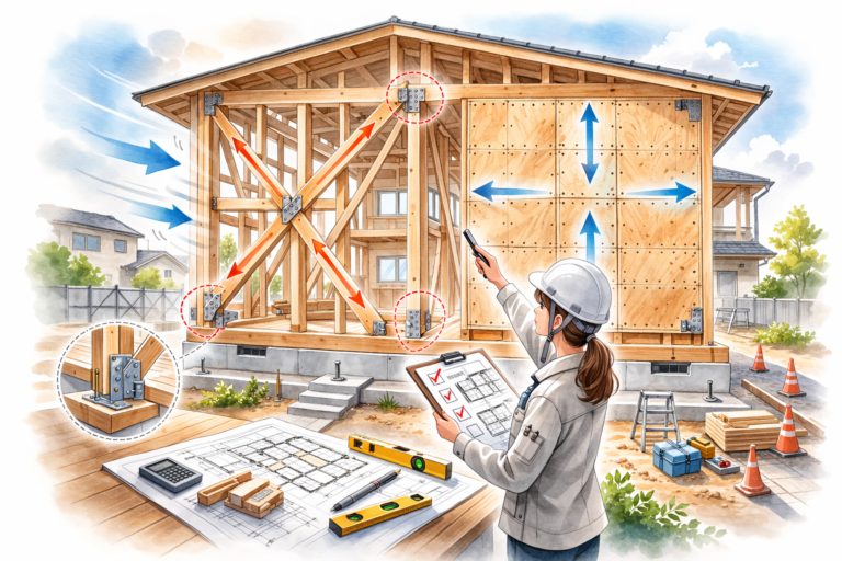 　耐力壁は、木造住宅において建物の耐震性や耐風性を確保するための重要な構造要素です。耐力壁が適切に設置されているかどうかを確認することで、住宅の安全性を高めることができます。以下に、耐力壁のチェック方法について詳しく説明します。