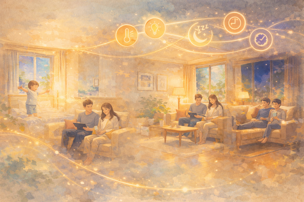 生活リズムを学習する住宅