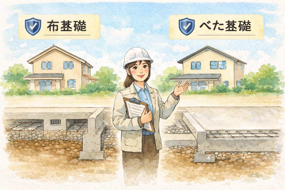 　住宅の基礎は、建物の安全性と耐久性を左右する重要な構造部分です。基礎には主に「布基礎」と「べた基礎」の2種類があり、それぞれに異なる特徴、メリット、デメリットがあります。これらの基礎の違いを理解することは、住宅建築において非常に重要です。