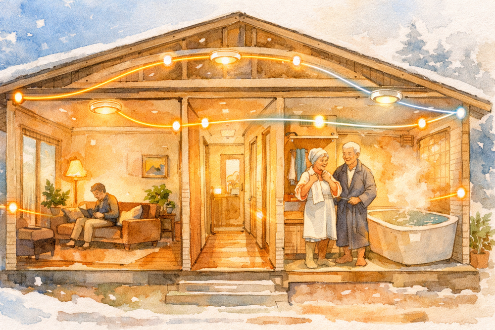 AI住宅は、室内の温度差を自動で監視・制御し、ヒートショックのリスクを低減します。本記事では、ヒートショックが起こる原因と、AIによる温熱管理の仕組み、高断熱住宅との組み合わせによる安全な住まいづくりについて分かりやすく解説します。