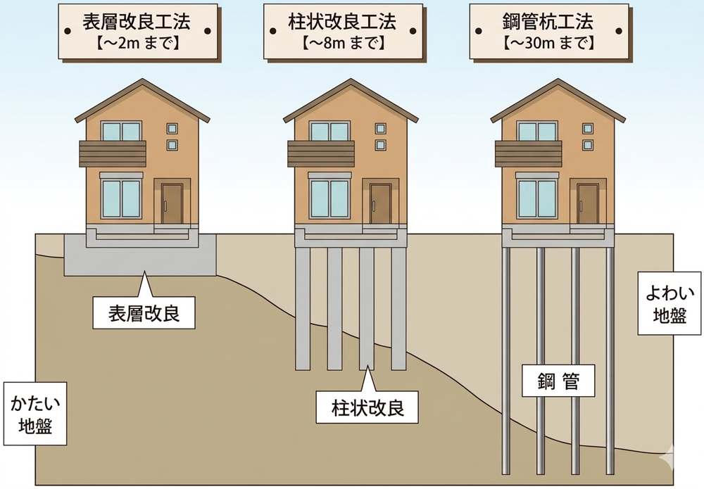 地盤改良工事の方法