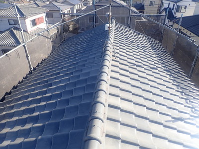 改修前の既存土葺き瓦