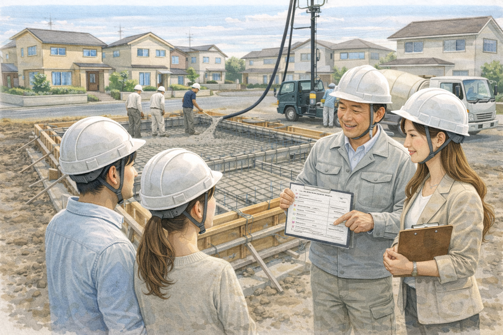 基礎工事において、コンクリートの打設と養生は非常に重要な工程です。これらの工程が適切に行われることで、建物の安全性と耐久性が確保されます。この記事では、基礎コンクリートの打設、養生、品質検査、そして基礎サイズのチェック方法とアンカーボルトの埋め込みの注意点について詳しく解説します。