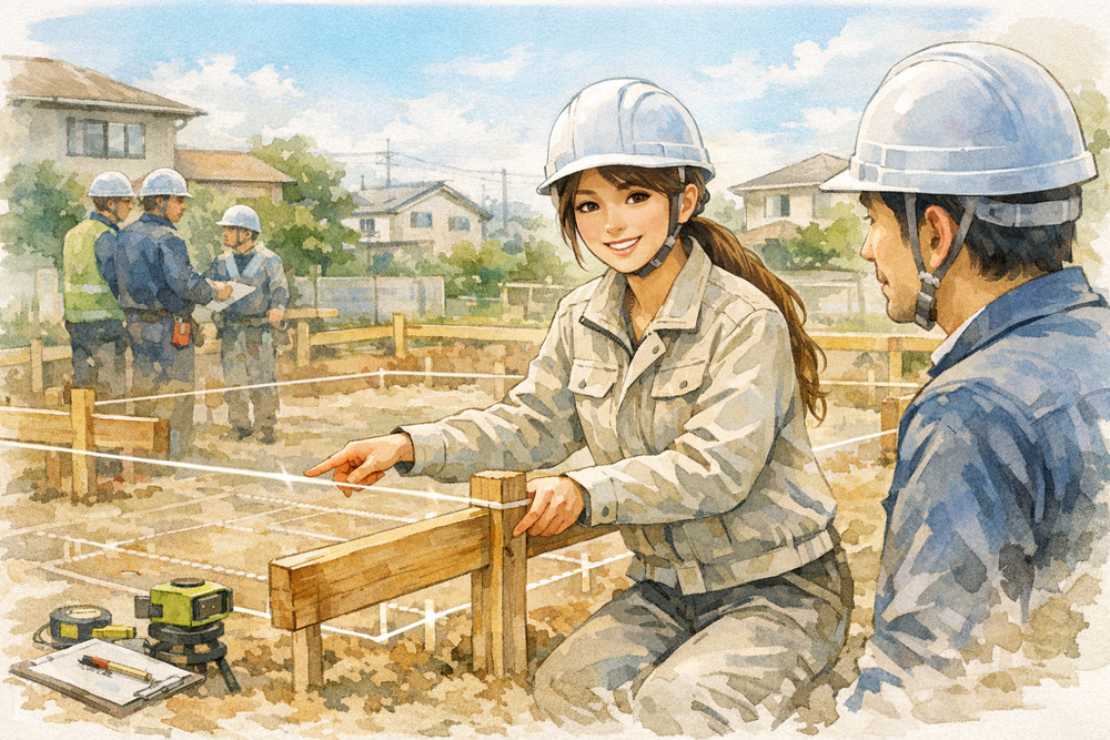 建物の基礎工事を始める前に行う「遣り方（やりかた）」は、建物の正確な位置と高さを現場に示すための重要な作業です。施主として、この遣り方が適切に行われているか確認することは、工事全体の品質と進行に直結します。この記事では、遣り方とは何か、何のために行うのか、施主が確認すべきポイントについて詳しく説明します。