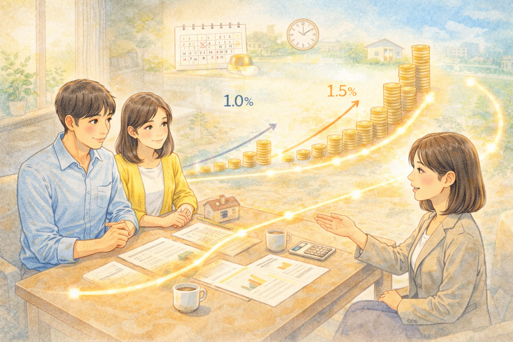 住宅ローンの金利差が総支払額にどれほど影響するかを具体的に解説。0.5％の違いでも数百万円の差が生まれる理由や、5年後・10年後のシミュレーションをもとに、金利の重要性をわかりやすく説明します。