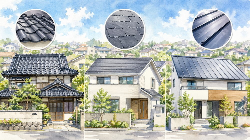 住宅の屋根材は、建物のデザインや耐久性、断熱性、耐震性などに大きな影響を与えます。瓦、スレート、金属板など、それぞれの屋根材には独自の特徴があり、用途に応じて適切に選ぶことが重要です。この記事では、代表的な屋根材を比較し、どのような場合に使用すると良いかについて詳しく解説します。とが重要です