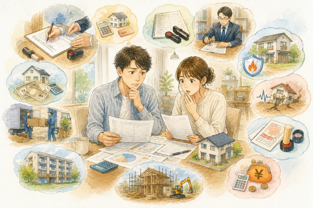 住宅の諸費用とは何かを建築士が初心者向けにわかりやすく解説。住宅ローン費用、登記費用、火災保険、印紙税、税金、引越し費用、仮住まい費用などの具体例や目安金額、見落としやすい注意点、「つなぎ融資」の仕組みまで詳しく説明します。