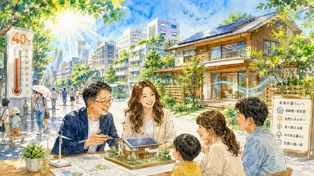 地球温暖化が進み、猛暑や豪雨が深刻化する今、建築士にできることとは何か。高断熱・高気密住宅、ZEH住宅、木造建築、自然エネルギー活用など、未来の地球と暮らしを守るための住まいづくりについて、建築士の視点からわかりやすく解説します。