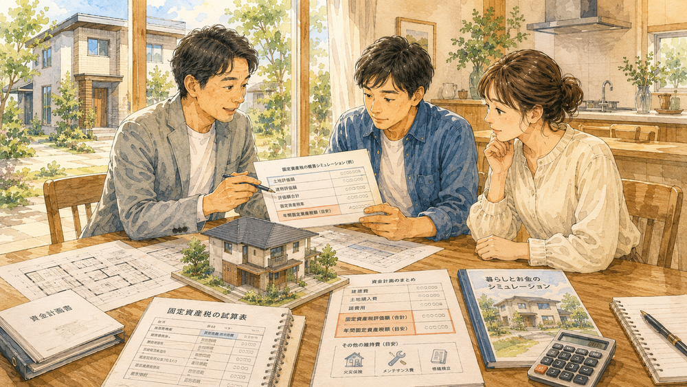 固定資産税評価額の目安を具体例で解説します。建築費との違い、木造住宅の評価額、平屋と二階建ての比較、土地評価額の考え方、固定資産税はいくらかかるのかをシミュレーション付きでわかりやすく紹介します。