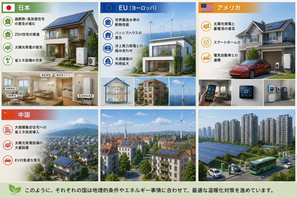 世界と日本の温暖化対策比較