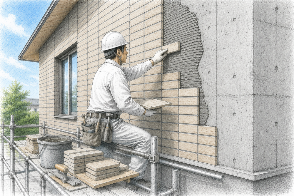 外壁タイルは、建物の外観を美しく保ち、耐久性を高めるために重要な役割を果たします。また、重たいので、設計の際、施工の際に十分な注意が必要です。そして、居住してからの定期的なメンテナンスが必要です。本記事では、外壁タイル貼りの特徴、タイルの種類と特徴、下地の説明、施工要領、安全対策、そしてメンテナンスの流れを分かりやすく解説しますので、選択する際、工事する際の参考にしていただければと思います。