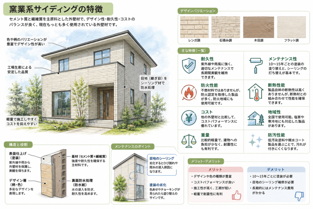 窯業系サイディングの特徴