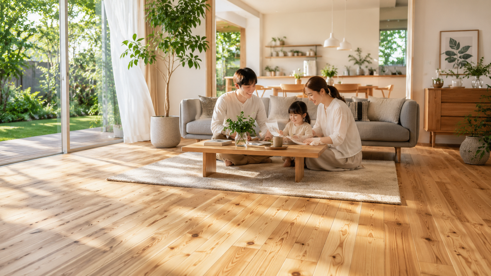 木のぬくもりを楽しめるフローリングの魅力や、無垢・複合フローリングの違い、樹種ごとの特徴、選び方、メリット・デメリットをわかりやすく解説します。